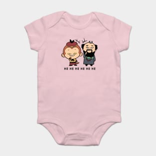 Chuckling Tiny Wukong and Wujing Baby Bodysuit